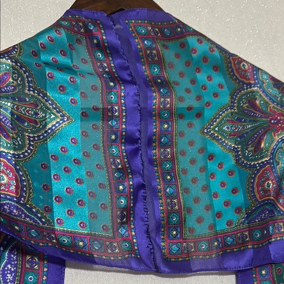 Colorful Patterned Infinity Scarf - Picture 3 of 3